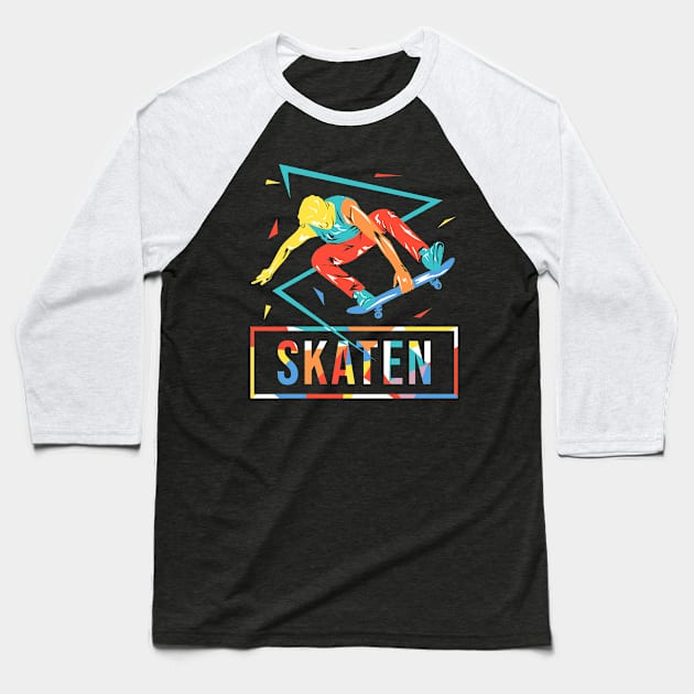 skating shirt Baseball T-Shirt by ErdnussbutterToast